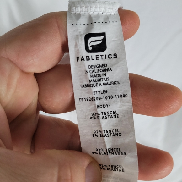 FABLETICS | scoop neck short sleeve stretch athletic workout tencel top - Picture 5 of 7